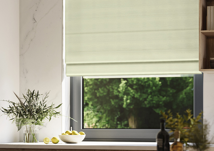 Shima Faux Silk, Apple - Twist&Fit Roman Blind - Image 5